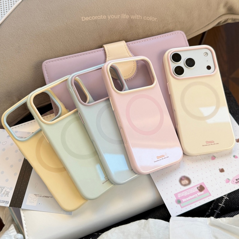 Premium Cigar Case - Niedliche Kontrastfarbene Magnetische Handyhülle für iPhone
