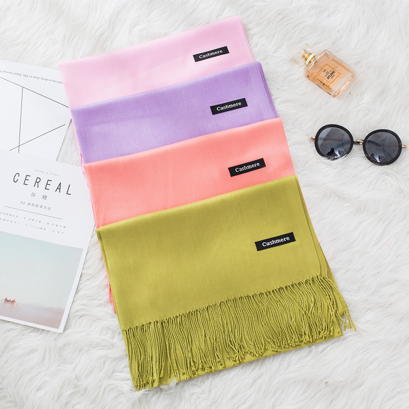 Cashmere Scarf - Fashion Solid Farbe 2020 Frauen Schal