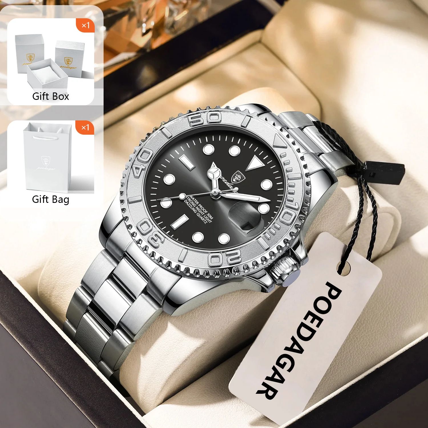 Luxury Watch Men - POEDAGAR Trendy Sport Mann Uhr Leuchtende