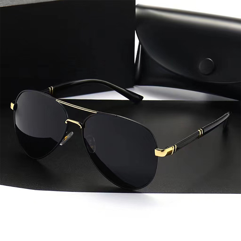 Designer Sunglasses - Luxuriöse polarisierte Sonnenbrille aus Metall für