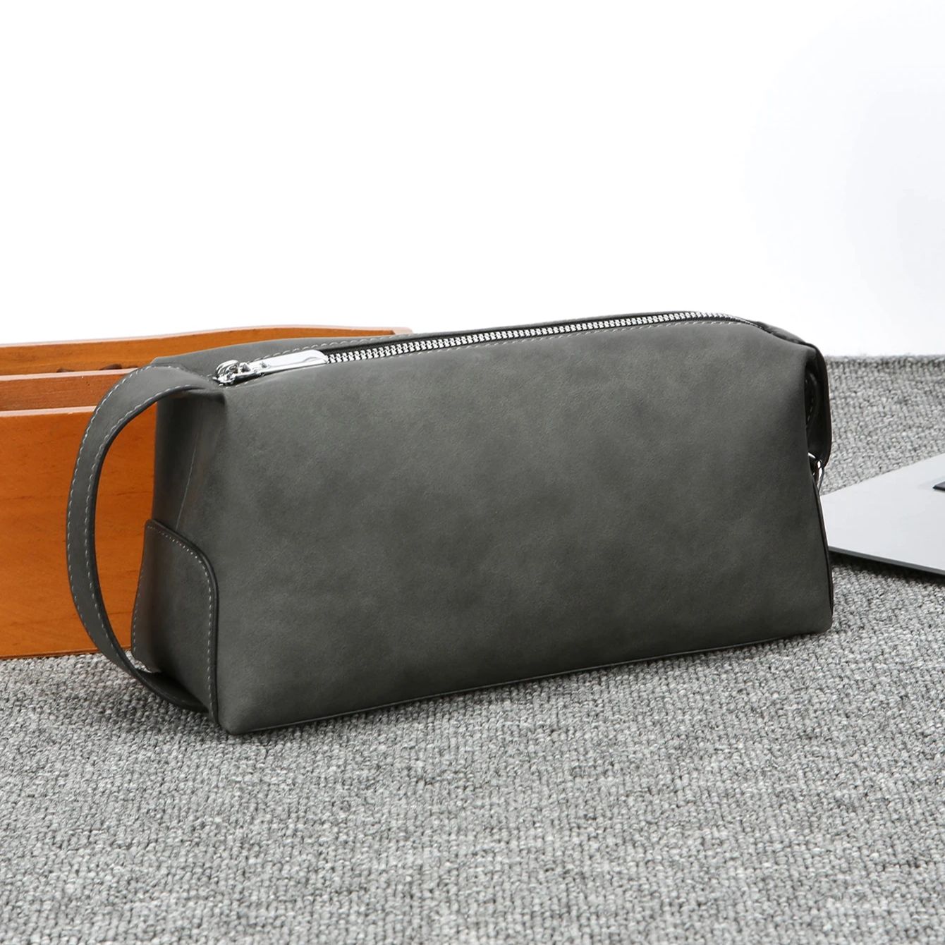 Travel Luggage Set - Herren-Kulturtasche aus PU-Leder, große Reise-Kulturtasche mit