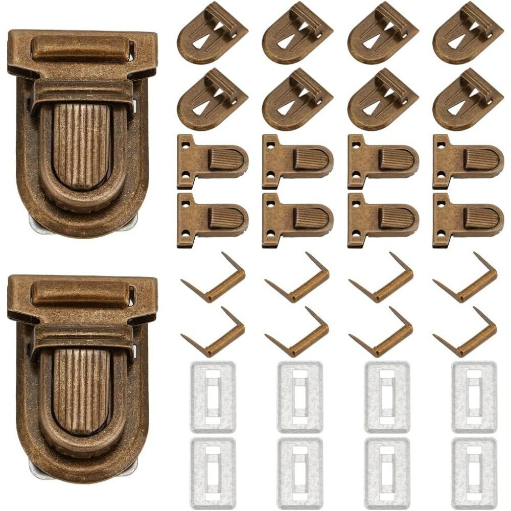Leather Briefcase - 10 Sets Eisen Geldbörse Push Locks