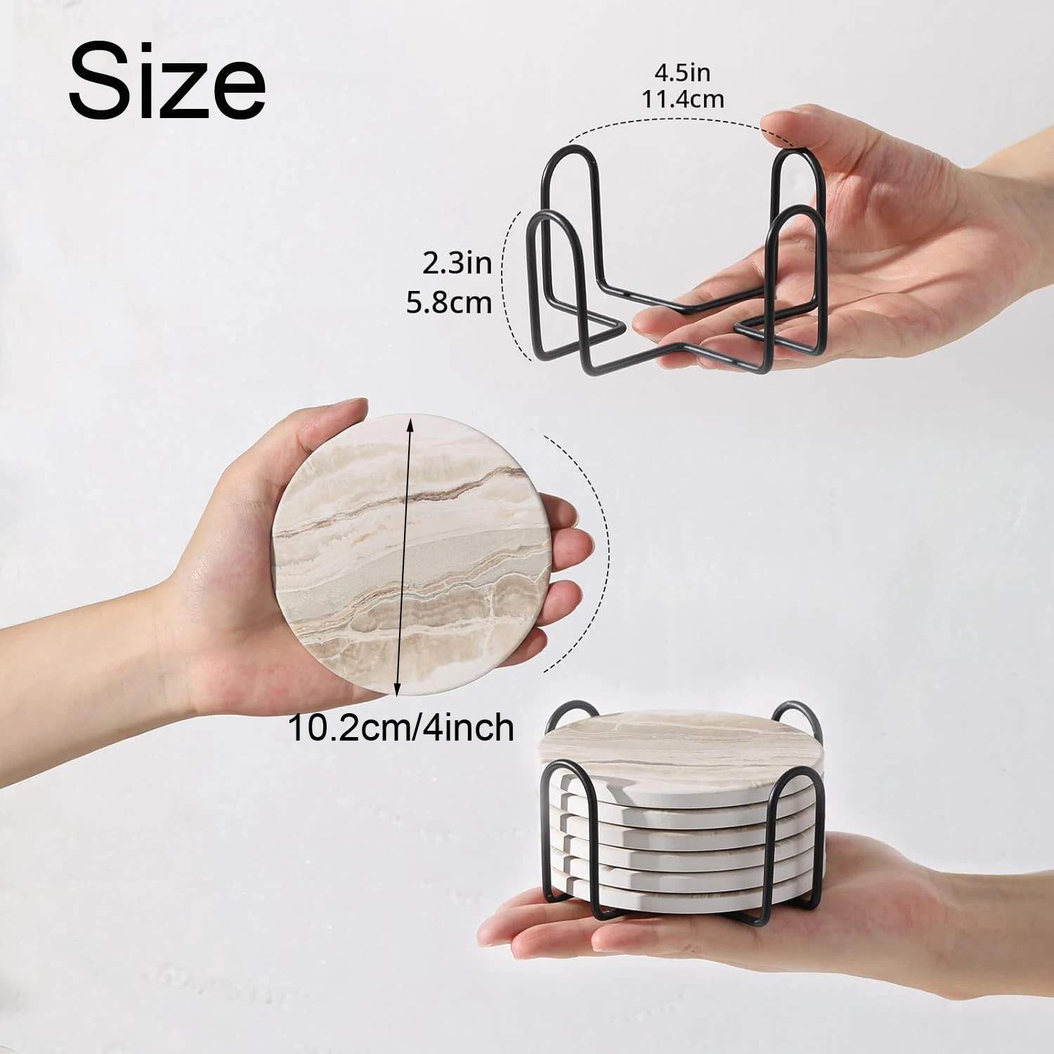 6-teiliges Getränkeuntersetzer – Marble Coaster Set Bewertung und Preis