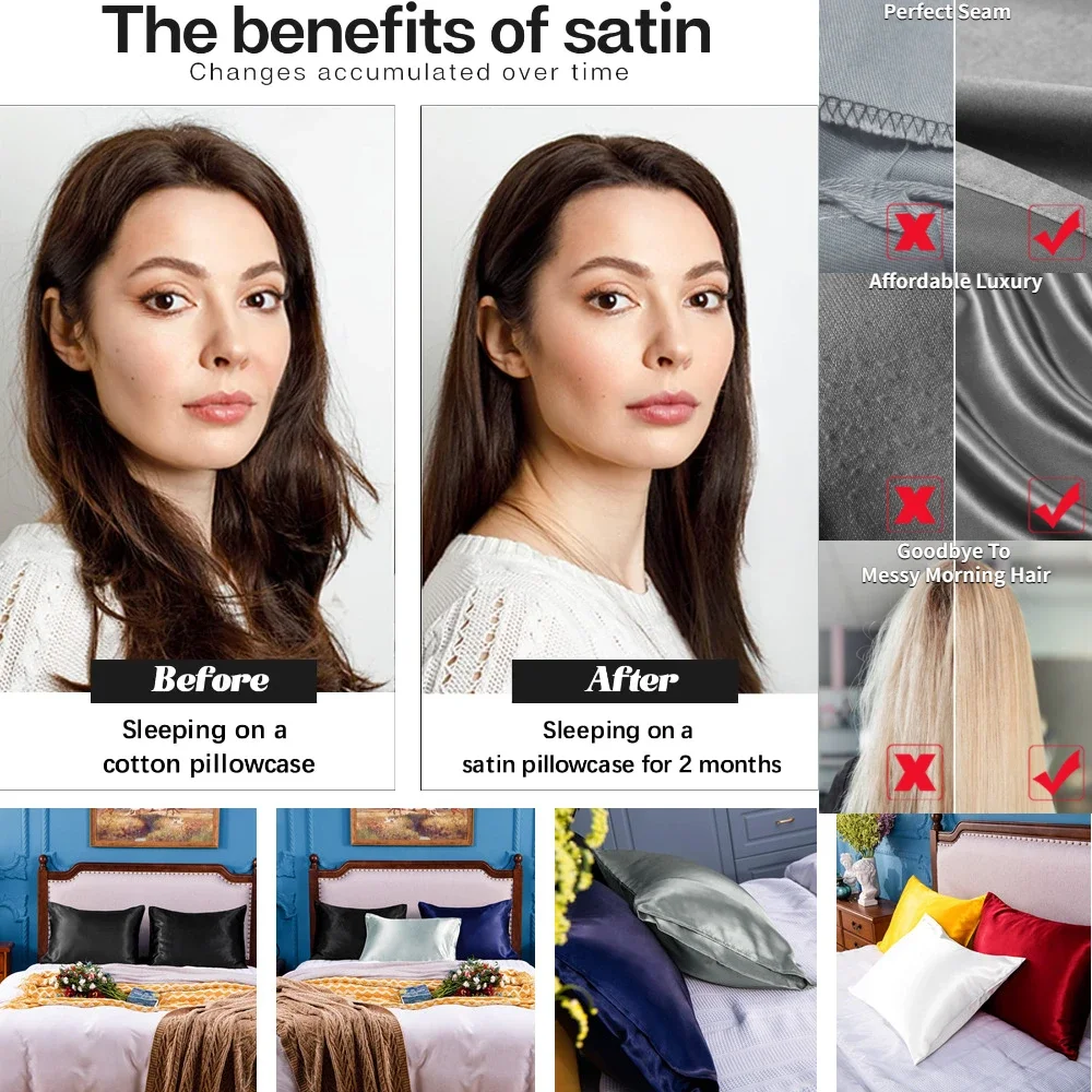 2er-Pack Satin-Kissenbezüge fü – Silk Pillowcase Bewertung und Preis
