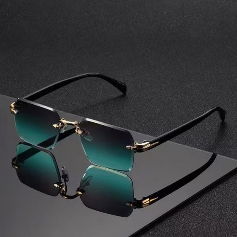 Randlose Sonnenbrille, rechtec – Sunglasses Uv400 Bewertung und Preis