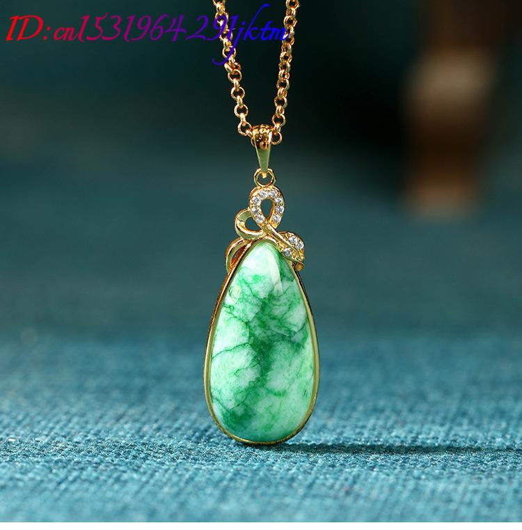 Natürliche Jade-Wassertropfen- – Gold Plated Jewelry Bewertung und Preis