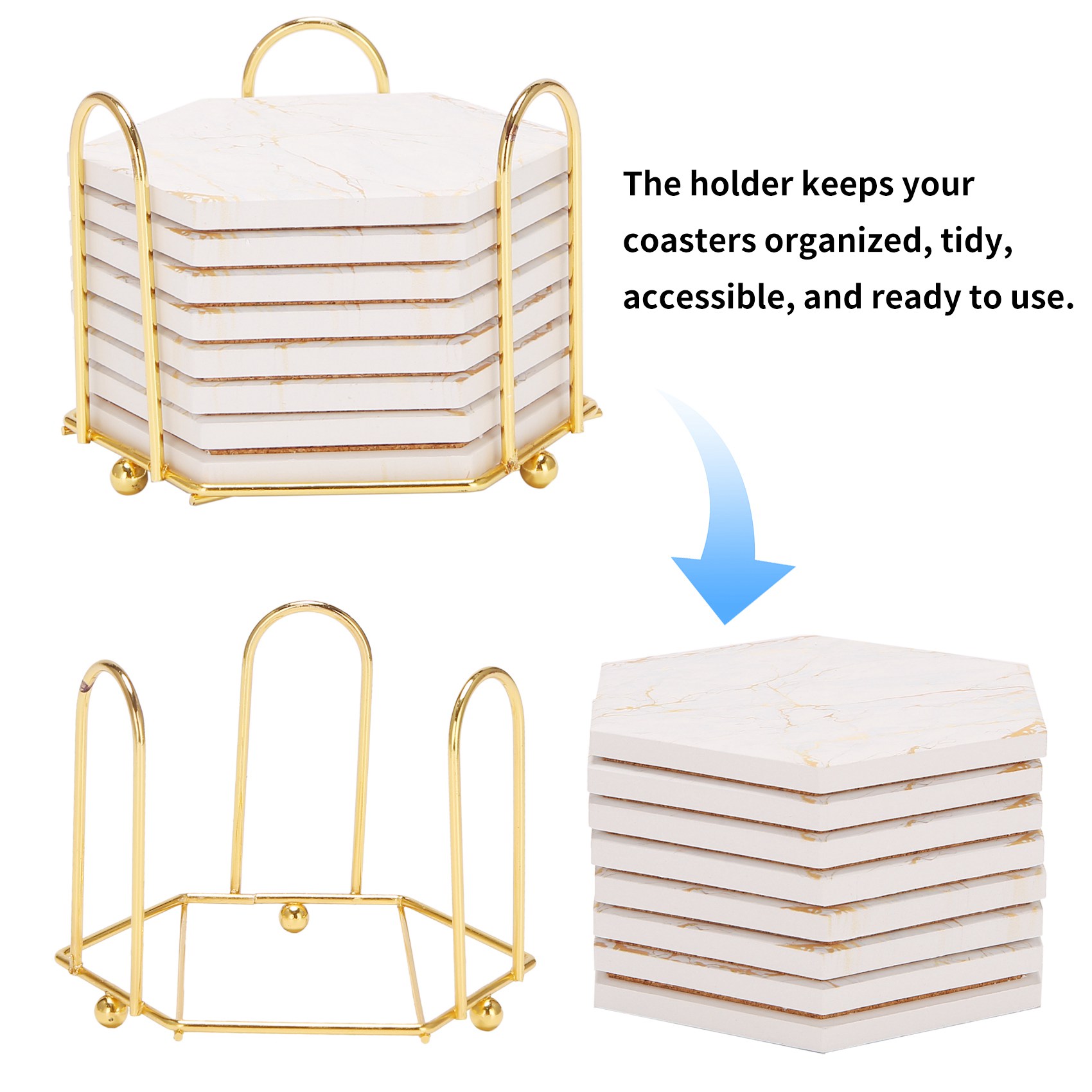 8 PC-Untersetzer für Getränke, – Marble Coaster Set Bewertung und Preis