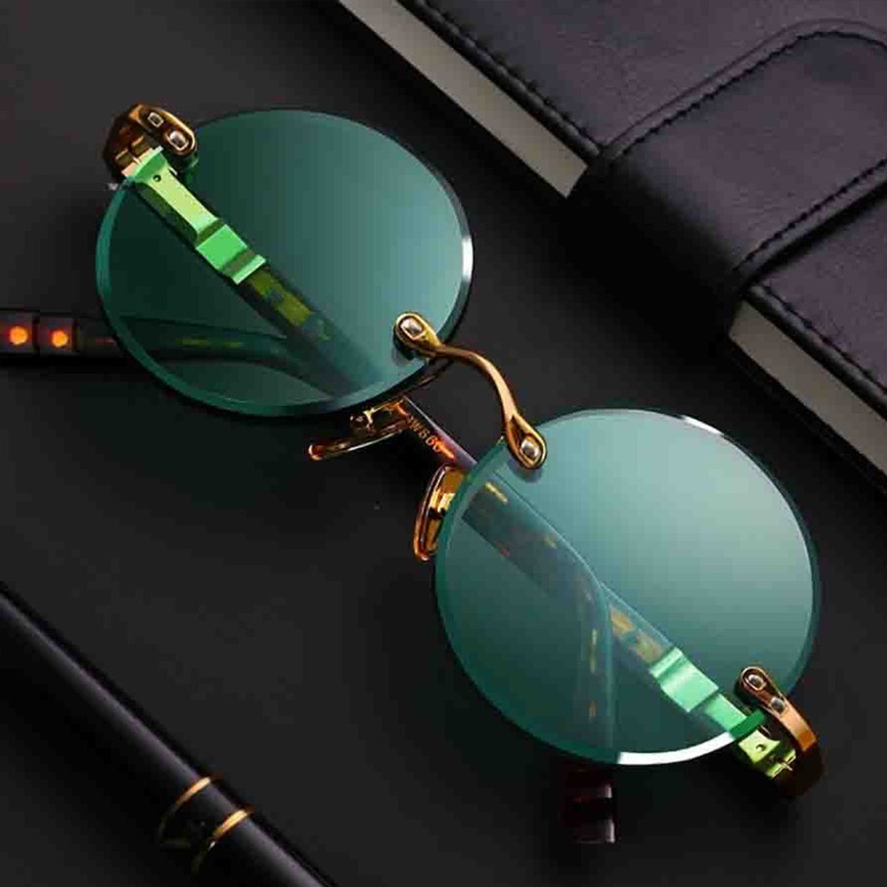Modische, klassische randlose  – Designer Sunglasses Bewertung und Preis