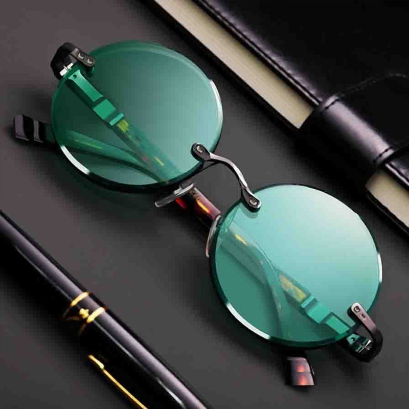 Modische, klassische randlose  – Designer Sunglasses Bewertung und Preis