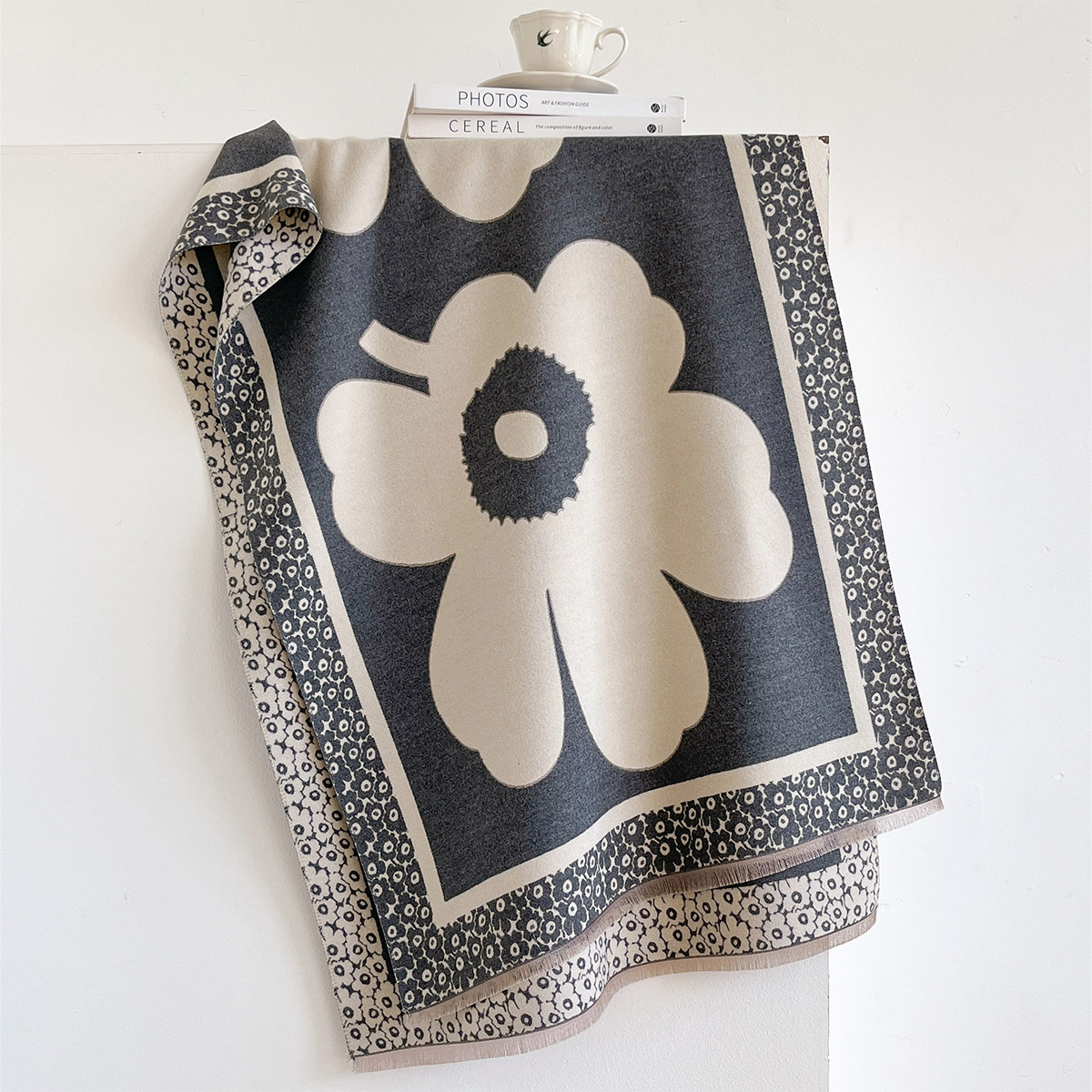 Schal für Damen, großer Blumen – Cashmere Scarf Bewertung und Preis