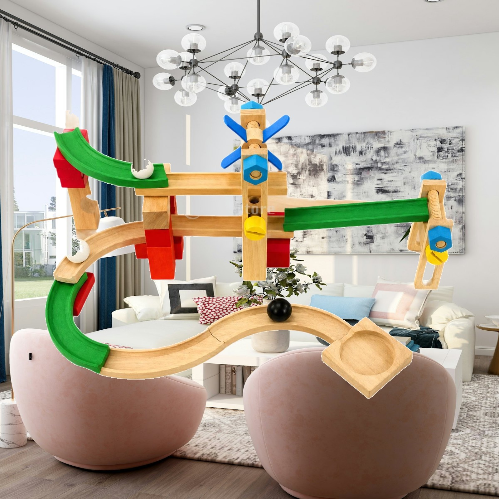 Holz-Murmelbahn-Set für Kinder – Marble Coaster Set Bewertung und Preis