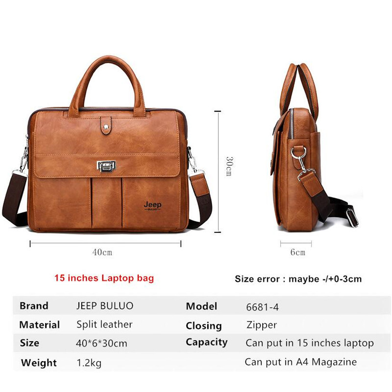 Jeep Buluo Herren-Leder-Aktent – Leather Briefcase Bewertung und Preis