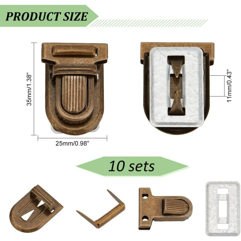 10 Sets Eisen Geldbörse Push L – Leather Briefcase Bewertung und Preis